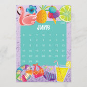 Cute and Colorful 2026 Calendar Page - June サンキューカード (正面)