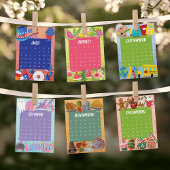 Cute and Colorful 2026 Calendar Page - March サンキューカード