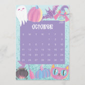 Cute and Colorful 2026 Calendar Page - October サンキューカード (正面)