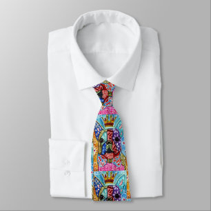 Cute and Colorful Boston Terrier Pop Art Neck Tie ネクタイ