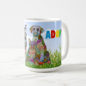 Cute and Colorful Dog and Cat Adoption Mug コーヒーマグカップ (正面右)