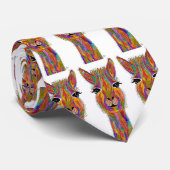 Cute and Colorful Funny Llama Tie ネクタイ (ロール)