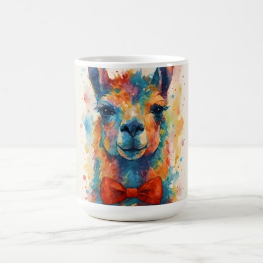 Cute and Colorful Llama Mug コーヒーマグカップ (中央)
