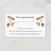 Cute and Colorful Pet Grooming Business Cards 名刺 (裏面)