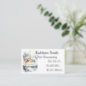 Cute and Colorful Pet Grooming Business Cards 名刺 (スタンド正面)