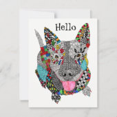 Cute and Colorful Pitbill Greeting Card カード (正面)