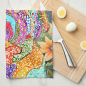 Cute and Colorful YorkiPoo Lover Kitchen Towel キッチンタオル (四つ折り)