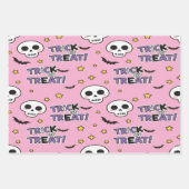 Cute and Creepy Skeletons For Halloween ラッピングペーパーシート (正面2)