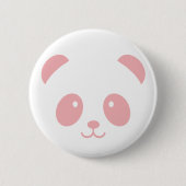 Cute and Cuddly Pink Panda Pin Button 缶バッジ (正面)