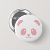 Cute and Cuddly Pink Panda Pin Button 缶バッジ (正面&裏面)