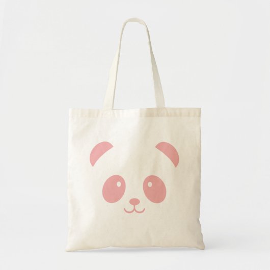 Cute and Cuddly Pink Panda Tote Bag トートバッグ (正面)
