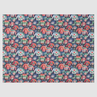 Cute and Festive Christmas Sweaters in Watercolor 薄葉紙