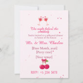 Cute and Fun Cocktails Wedding Rehearsal Dinner  招待状 (正面)