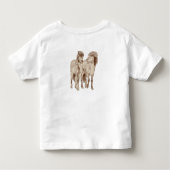 Cute and fun Icelandic horses トドラーTシャツ (裏面)