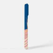 Cute and funky moon, stars and waves phone case. iPhone 15ケース (右側面)