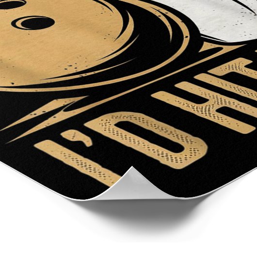 Cute And Funny Bowling Gift _ Id Hit That Quote Me ポスター (角)