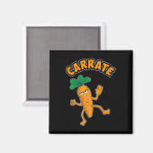Cute And Funny Carrate Karate Training Carrot Pun  マグネット (正面/裏面)