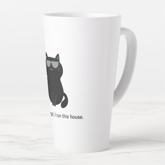 Cute and Funny Cat カフェラテマグ (右アングル)