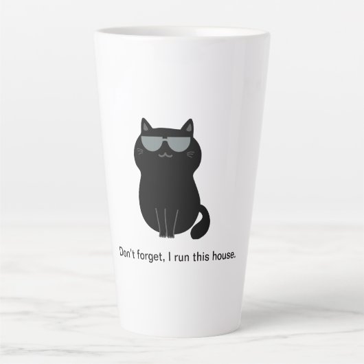 Cute and Funny Cat カフェラテマグ (正面)