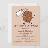 Cute And Funny Coffee Lover Baby Shower Invitation 招待状 (正面)