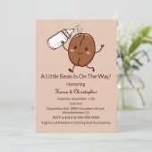 Cute And Funny Coffee Lover Baby Shower Invitation 招待状 (スタンド正面)