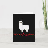 Cute And Funny Don't Be A Drama Llama  カード (正面)