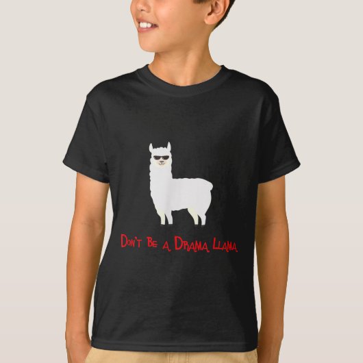 Cute And Funny Don't Be A Drama Llama Tシャツ (正面)