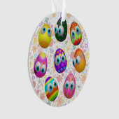 Cute and Funny Easter Eggs Cartoon オーナメント (正面)