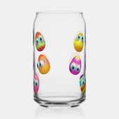 Cute and Funny Easter Eggs Cartoon ガラス缶 (右)