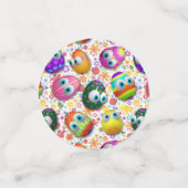 Cute and Funny Easter Eggs Cartoon コンフェッティ (スモール正面)