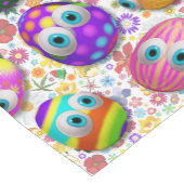 Cute and Funny Easter Eggs Cartoon ショートテーブルランナー (コーナー)