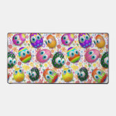 Cute and Funny Easter Eggs Cartoon デスクマット (正面)