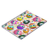 Cute and Funny Easter Eggs Cartoon ノートブック (左側)