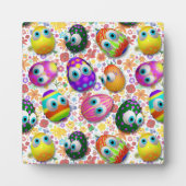 Cute and Funny Easter Eggs Cartoon フォトプラーク (正面)