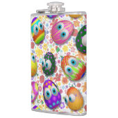 Cute and Funny Easter Eggs Cartoon フラスク (左)