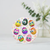 Cute and Funny Easter Eggs Cartoon 招待状 (スタンド正面)