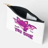 Cute and Funny Halloween Vampire Bats You Suck アクセサリーポーチ (見開き)