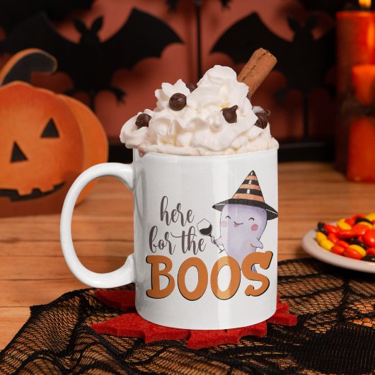 Cute And Funny Here For The Boos Halloween コーヒーマグカップ