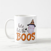 Cute And Funny Here For The Boos Halloween コーヒーマグカップ (左)