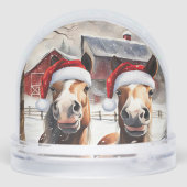 Cute and Funny Horses in Snow Christmas (裏面)