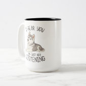 Cute and Funny Husky ツートーンマグカップ (正面左)