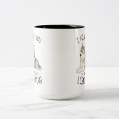 Cute and Funny Husky ツートーンマグカップ (中央)