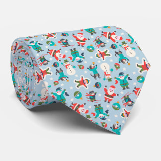 Cute and funny Non-Directional Christmas Ditsy ネクタイ