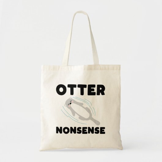 Cute and Funny Otter Tote Bag トートバッグ (正面)