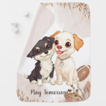 Cute and Lovely Puppies with a Football