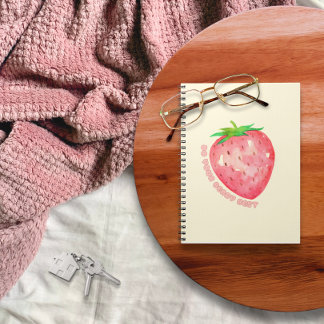 Cute and Motivational Strawberry Notebook ノートブック