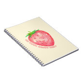 Cute and Motivational Strawberry Notebook ノートブック (右側)