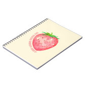 Cute and Motivational Strawberry Notebook ノートブック (左側)