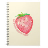 Cute and Motivational Strawberry Notebook ノートブック (正面)