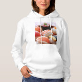 Cute and round! A selection of round sushi パーカ (正面)